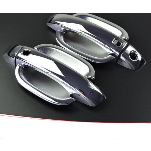 4pcs Chrome Car Door Handle Cover Exterior Trim ABS Auto Door Bowls Stickers For Audi A6 2012 2013 2014 2015 2016 2017