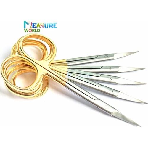 9.5CM Ordinary cheap medical surgical eye scissors beauty scissors cut tissue scissors double eyelid express scissors Tool parts