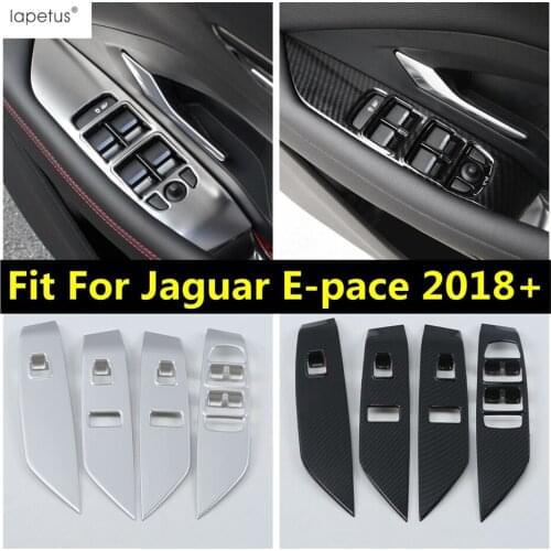 Lapetus Accessories Fit For Jaguar E-pace E pace 2017 - 2020 ABS Inside Car Door Handle Panel Surround Window Lift Switch Trim