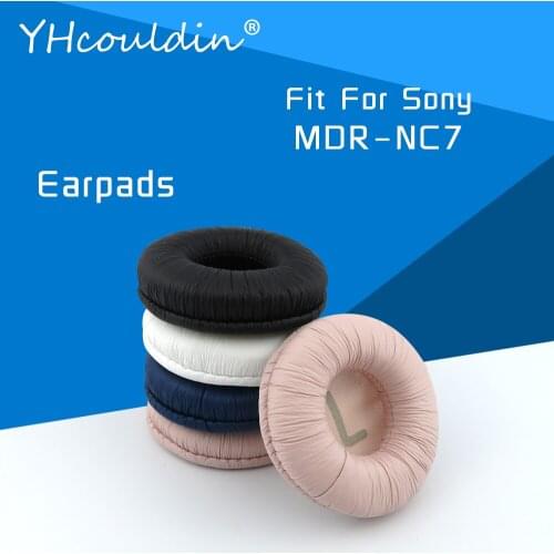 Earpads For Sony MDR-NC7 MDR NC7 Headphone Accessaries Replacement Ear Cushions Wrinkled Leather Material