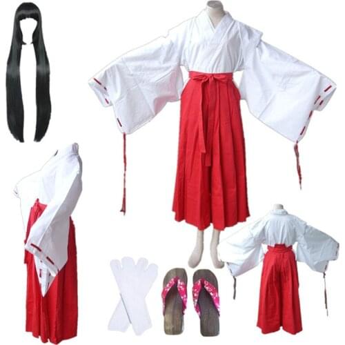 Anime cosplay Kikyou CHANGE THE WORLD Cosplay Costumes Kikyo Red Women Japanese Kimono Christmas Costumes Halloween