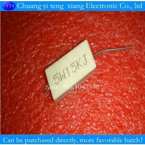 10pcs/LOT cement resistors 5W 15K 5W15KJ 100% good
