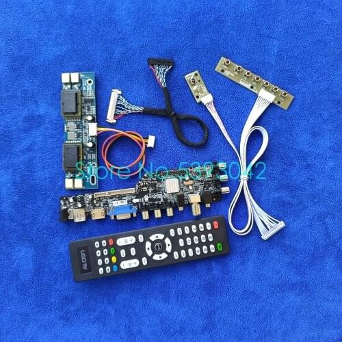 For LM190E08(TL)(G1)/(TL)(G2)/(TL)(G3)/(TL)(G5)/(TL)(G6) AV 3663 digital LVDS 30Pin DVB 1280*1024 4CCFL controller card kit
