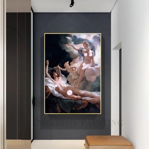 Europe Retro Angel Notre Dame Goddess Canvas Oil Painting Wall Art Prints Pictures For Living Room Home Hallway Decor Posters