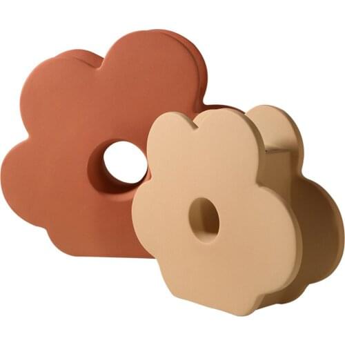 Ceramics Vase for Flower, Geometric Flower Vase for Weddings, Events, Decorating, Arrangements, Flowers, Office, or Home Decor