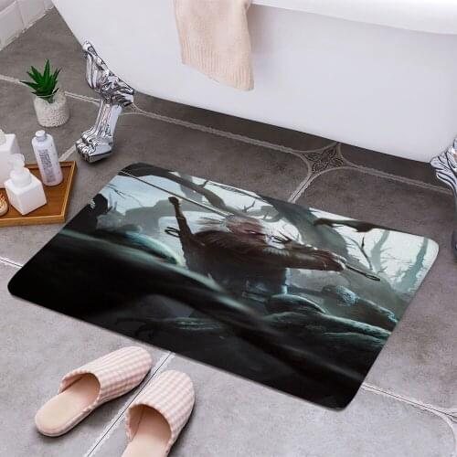 Geralt Swordmaster 3D Print Doormats Rectangle Non-Slip DoorMat Bedroom Kitchen Entrance Print Door rugs Dropshipping