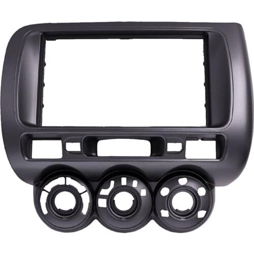 LONHSHI Car Stereo Audio Fascia Frame Adapter For Honda Fit City Jazz 2006 7" 2Din DVD Panel Bezel Frame Installation Trim 1Din
