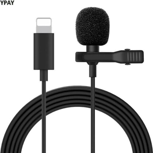 Mini Microphone for iPhone Lightning Type C 3.5mm Microfone for Samsung Huawei Xiaomi Lavalier Clip-on Recording Microfono