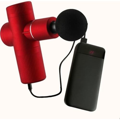 Mini Sports Pocket Massager Gun Deep Tissue Physiotherapy Fascia Gun Massage for Pain Relief USB Electric Fitness Equipment