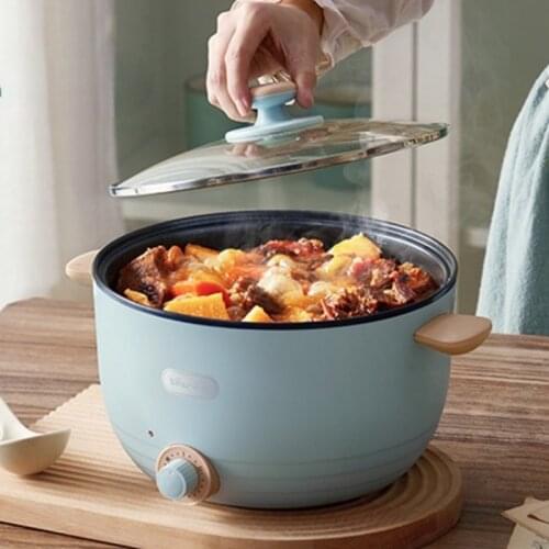 3L Multifunction Electric Cooker Heating Pan Pot Machine Hotpot Noodles Eggs Soup Mini Rice Bear/DRG-D30K2