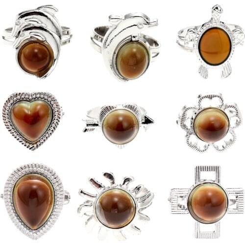 Fashion Color Changeable Ring Follow Mood Temperature Change Color Rings Emotion Feeling Rings For Women Female Jewelry Gifts