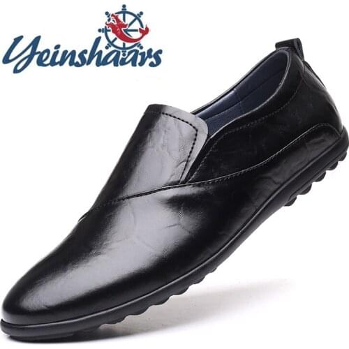 Men Casual Leather Shoes Men Loafers Fashion Flats Shoes Business Office Summer Shoes Male Elegantes Lofer Shoes Man Comfortable