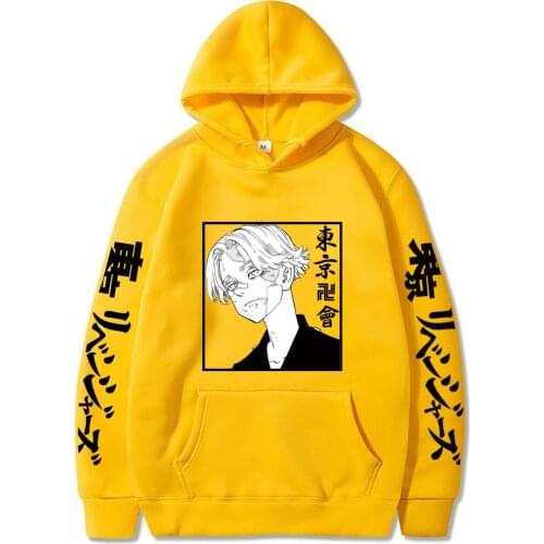 Tokyo Revengers Hoodies Anime Cosplay Casual Loose Character Print Oversized Men Women Sweater Long Sleeve Fashion Top 2021 New
