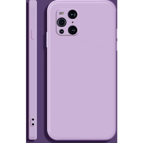 For OPPO Find X3 Soft TPU Silicone Protective Square Phone Casing For OPPO Find X3 Pro Simple Purea Colors Back Cover Fundas