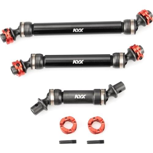KYX Racing Hardened Steel Drive Shaft Set Upgrades Parts Accessories for RC Crawler Car Traxxas TRX-6 TRX6 6x6 G63 6*6