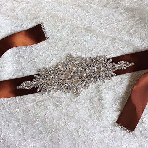 New Women Belts Quality Crystal And Rhinestones Gown Dresses Belt Accessories Fashion Wedding Belts For Ladies