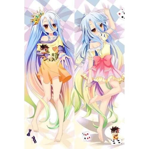 New Japanese Cool Anime Pillowcase NO GAME NO LIFE Shiro Throw Otaku Dakimakura Gift Bedding Hugging Body Pillow Case 150x50 CM