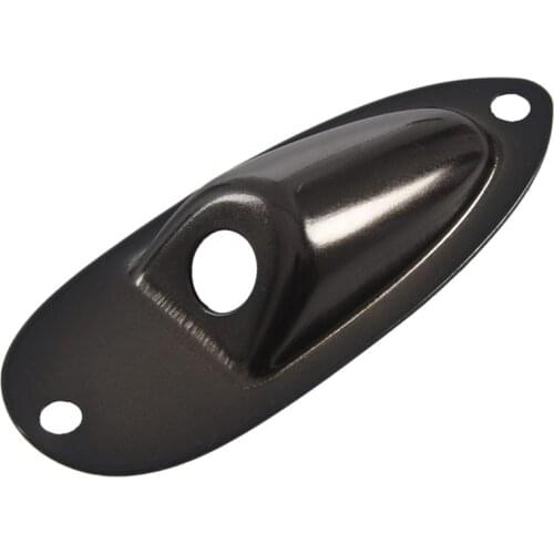 Jack plate, black for Stratocaster