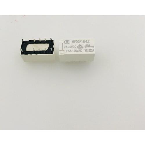 HFD3-18-L2 18VDC 10pin 0.5A125VAC relays new orginal