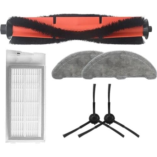 TOP!-Mops Cloths Rag Rolling Main Brush Side Brush HEPA Filter For Roidmi EVE Plus Robot Vacuum Cleaner Parts