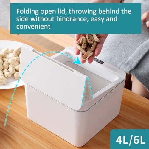 Mini Small Trash Can Automatic Touchless Smart Infrared Motion Sensor Rubbish Waste Bin For Table/Home/Kitchen