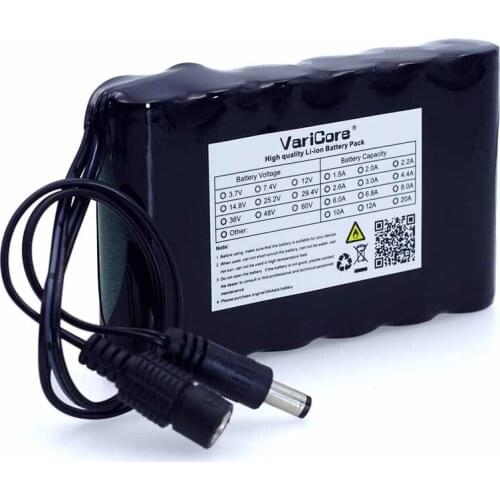 VariCore Super Portable 18650 Lithium Ion Battery Rechargeable DC Capacity 12V 6800Mh CCTV Cam Monitor