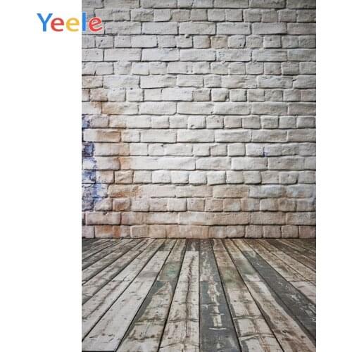White Brick Wall Wooden Floor Wood Plank Baby Shower Portrait Backdrop Vinyl Photography Background For Photo Studio Photophone