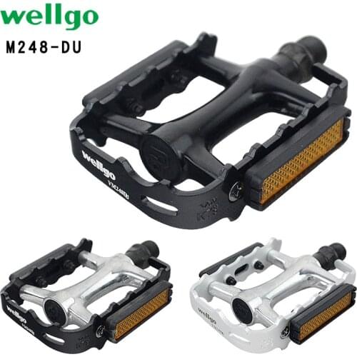 Wellgo MTB bicycle pedal M248 Du Palin bearing pedal folding bicycle aluminum alloy pedal mountain bike parts