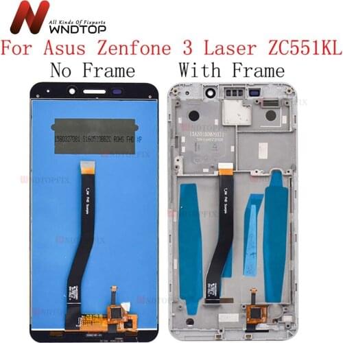 5.5"LCD For Asus Zenfone 3 Laser ZC551KL 100% Tested LCD Display Touch Screen Digitizer Assembly With Frame Replacement Parts