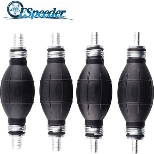 ESPEEDER 1Pcs 6mm/8mm/10mm/12mm Aluminum Fuel Pump Line Hand Primer Bulb Gas Petrol Rubber All Fuels Length Used For Car Boat