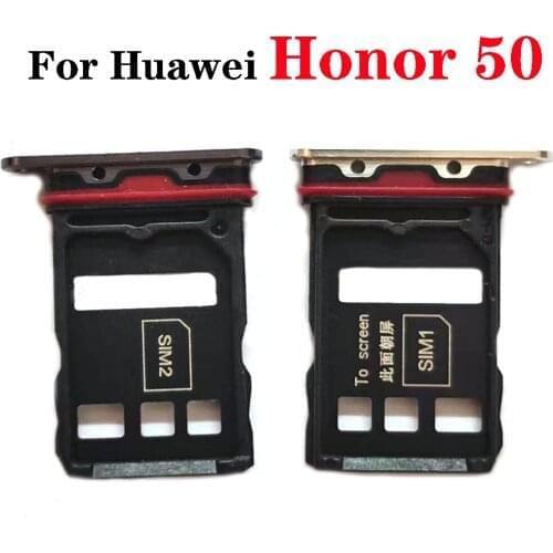 2PCS For Huawei Honor 50 5G Sim Card Reader Holder Sim Card Tray Holder Slot Adapter