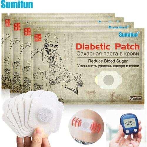 24pcs/4Bags Diabetic Patches Stabilizes Blood Sugar Balance Glucose Content Herbal Stickers Medical Plaster Health Care D2464