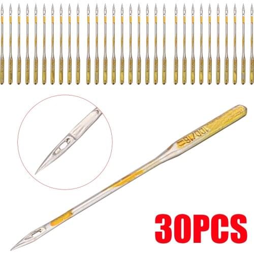 30pcs Domestic Sewing Machine Needles For Singer 3 sizes 14 16 &18 Universal Durable Household Stitching Accessories
