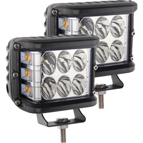 4LED Work Light Bar Cube Side Shooter Pod White & Amber Strobe Lamp SUV Truck High Quality Aluminum Alloy Car Work Light