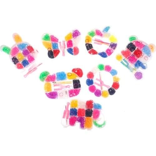 600pcs Colorful Rubber Loom Bands Weave Elastic Make Bracelet Tool DIY set Kit Box Girls Gift Kids Toys for Children