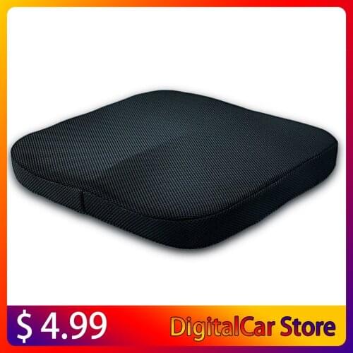 Memory Foam Wedge Car Seat Chair Lumbar Support Cushion Back Pain Height Booster For Office Pain Relief Elastic