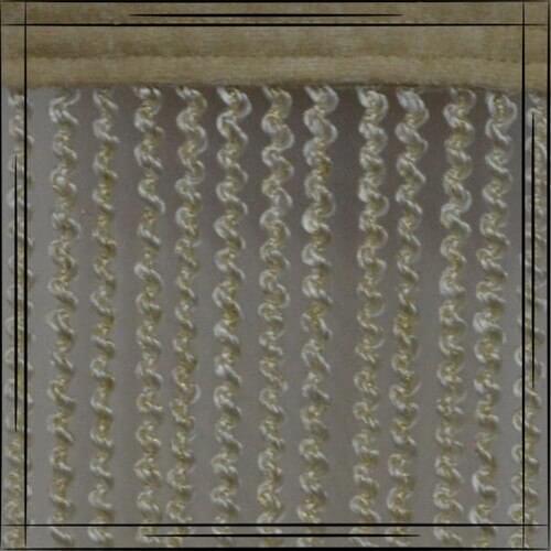 Gülpınar Curtain White Gold Silvery Curling Rope Curtain
