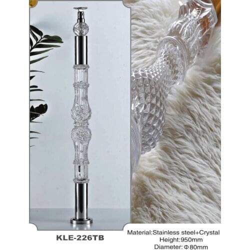 Freeshipping 950mm Dia 80mm Acrylic Archic Royal Pantinated Pole Pillar Baluster Post for Stair and Handrail