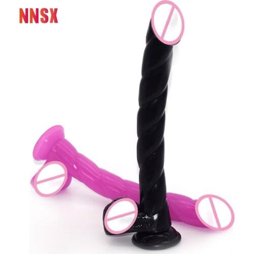 NNSX Long Dildo Realistic 31cm 5Color Suction Cup Dick Massage Vaginal Masturbation Sex Toys For Women Men Spouse