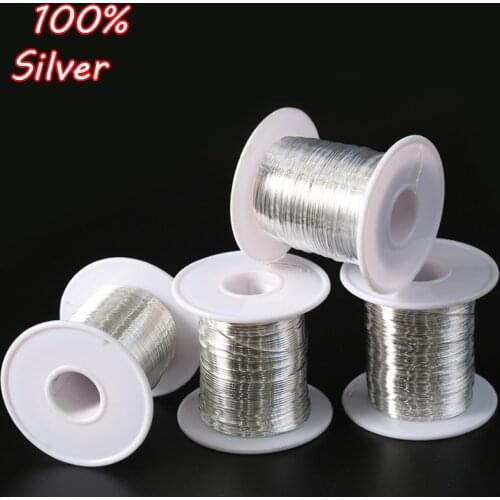 1 Meter 925 Sterling Silver Wire Line Jewelry Making Findings & Component DIY Necklace Bracelet Earring Accessories Wholesale