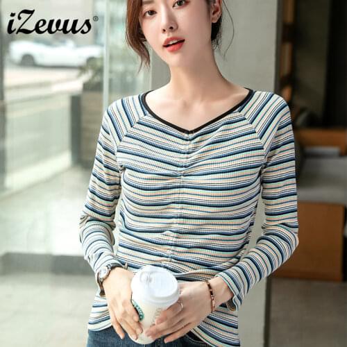 Женские длинные футболки IZEVUS China At AliExpress