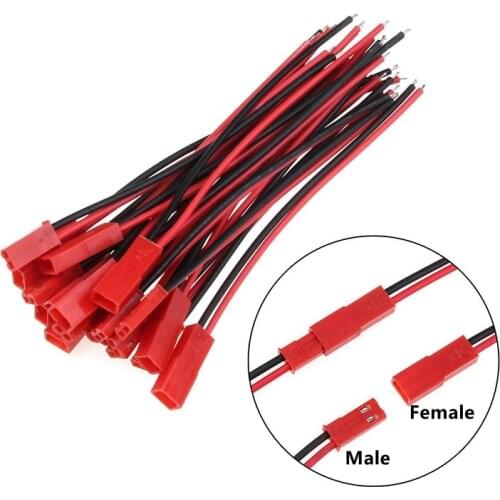 JST Cable 10CM/15CM RC Lipo Battery Connector Wires Cables Plug Male Female 10paris/20paris