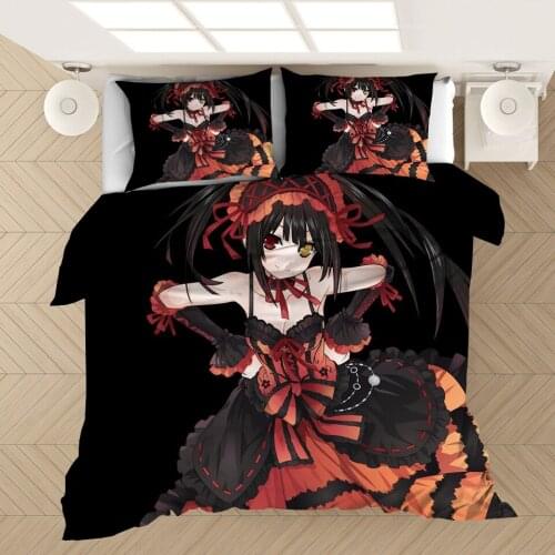 Anime DATE A LIVE 3D Printed Bedding Set Duvet Covers Pillowcases Comforter Bedding Bedclothes Set Linen Bed