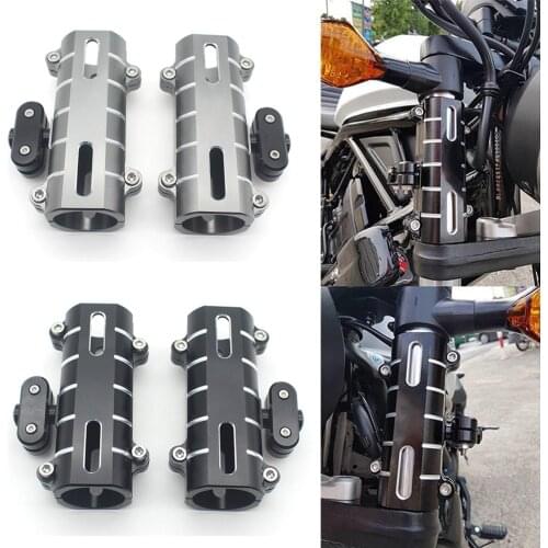 Motorcycle Front Fork Boot Slider Covers Shock Absorber Tube Bush Gaiter CNC Aluminum For Honda Rebel CMX300 CMX500 2017-19