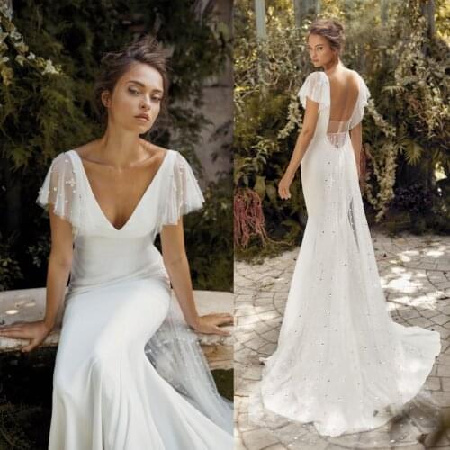 KSDN Satin Wedding Dresses