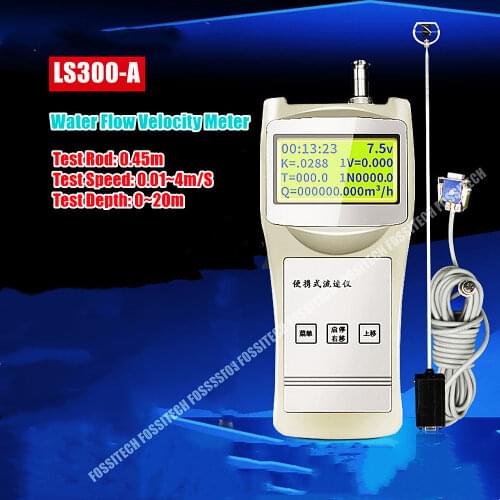River Open Channels Flow Velocities Measuring Instrument Portable Slurry Typr Flow Meter Range 0.01~4.0m/s Velocity Meter