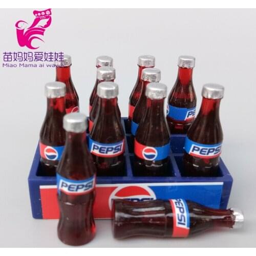 Mini cola drink bottle orange guice pots mini wine bottle beer for blythe licca 1/8 1/12 bjd doll house accessories