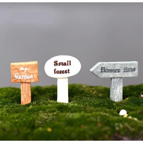 Moss Micro Landscape Ornaments Have Forest Instructions Road Signs Doll Diy Assembled Toy Ornaments Miniature Garden Figurine