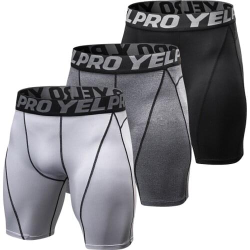 3 Pack Men Compression Shorts Active Workout Underwear Running Shorts Training Exercise Quick Dry Riding Fitness Basketball