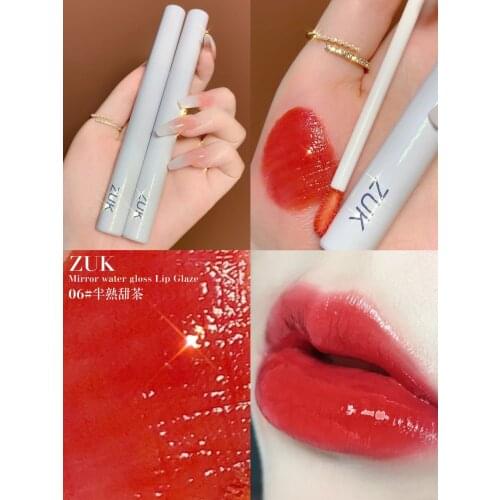 ZUK soft mirror lip gloss nude white appearance for women cosmetic makeup long lasting waterproof moisturizing lip tint AC409